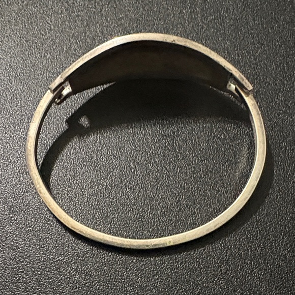Silver and Multicolor Inlay Bangle - Picture 3 of 7
